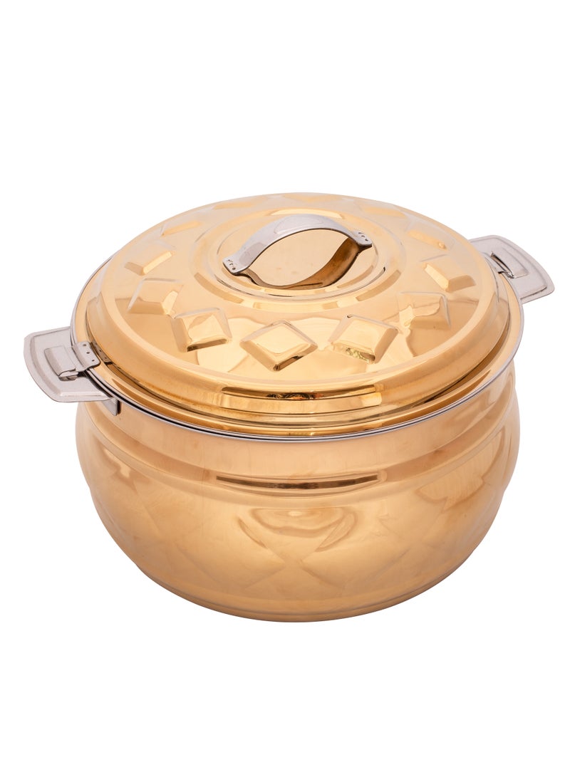 Stainless Steel New Diamond Hotpot 7.5 Liters Gold Colour