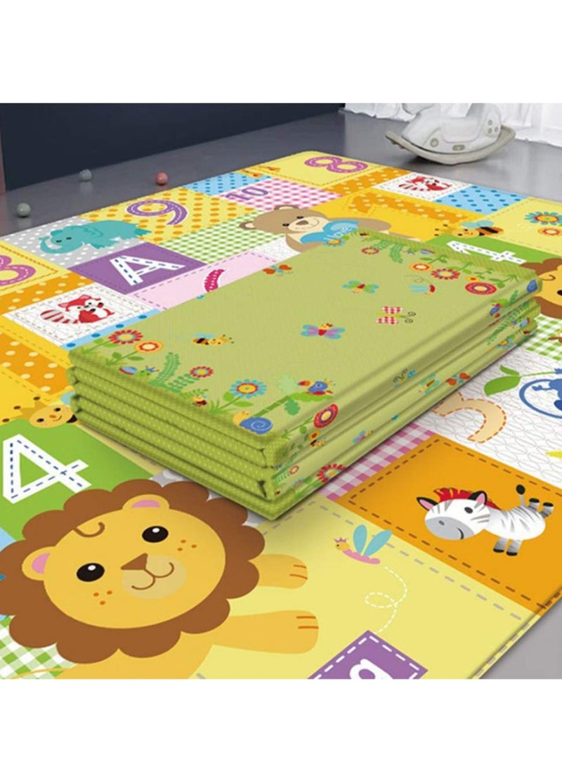 Baby Play Mat, 180 * 100cm Play Mat for Infants Non-Toxic Baby Rug Cushioned Baby Mat Waterproof Playmat Reversible Double-Sided Kindergarten Mat Kid Toddler Crawl Playmat