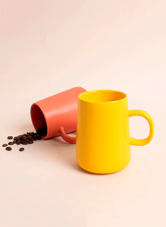 Frosted Ceramic Coffee Mug Yellow