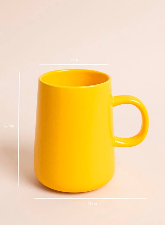 Frosted Ceramic Coffee Mug Yellow