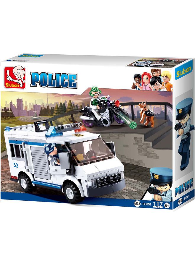 117-Piece Building Block Set For Police Car