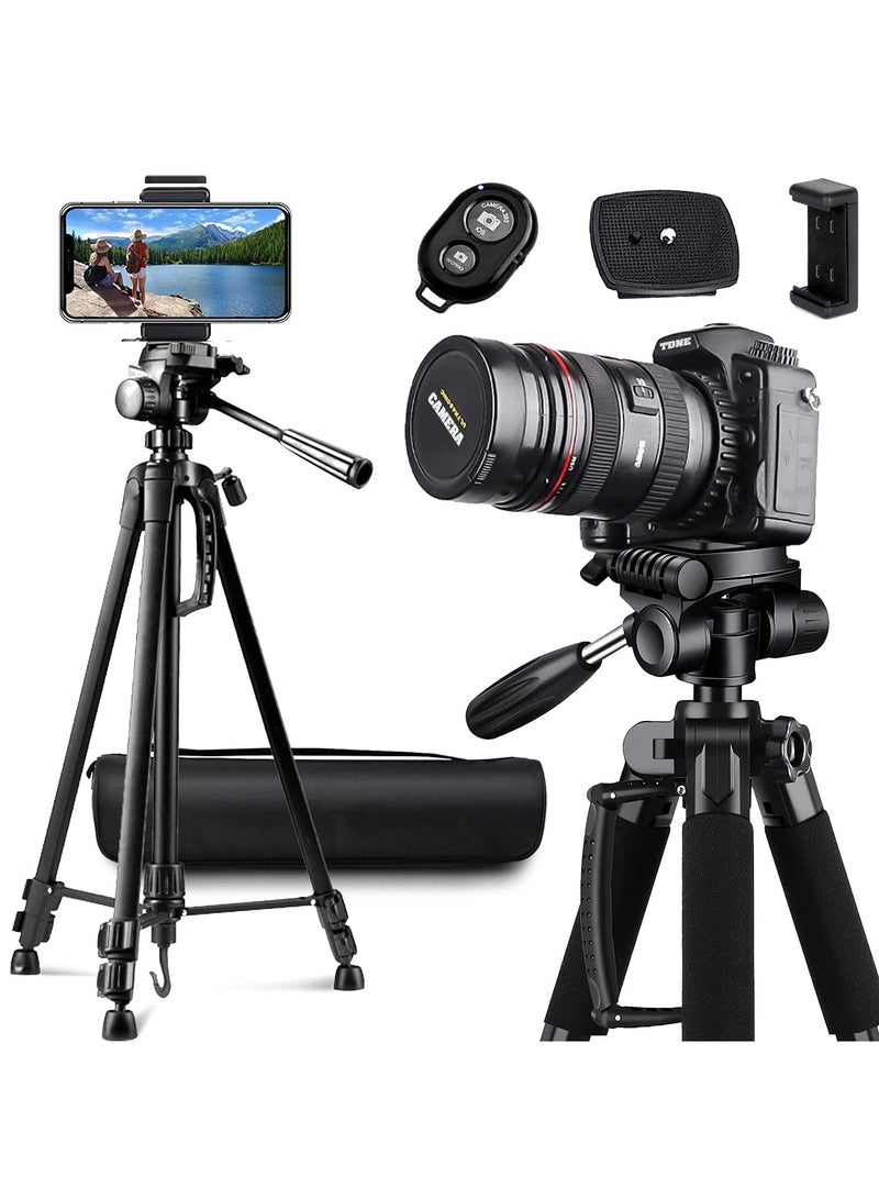 360° Tripod For Mobile Phone Camera, 170 Cm Camera Stand With Carrying Bag, Wireless Remote Control And Mobile Phone Holder