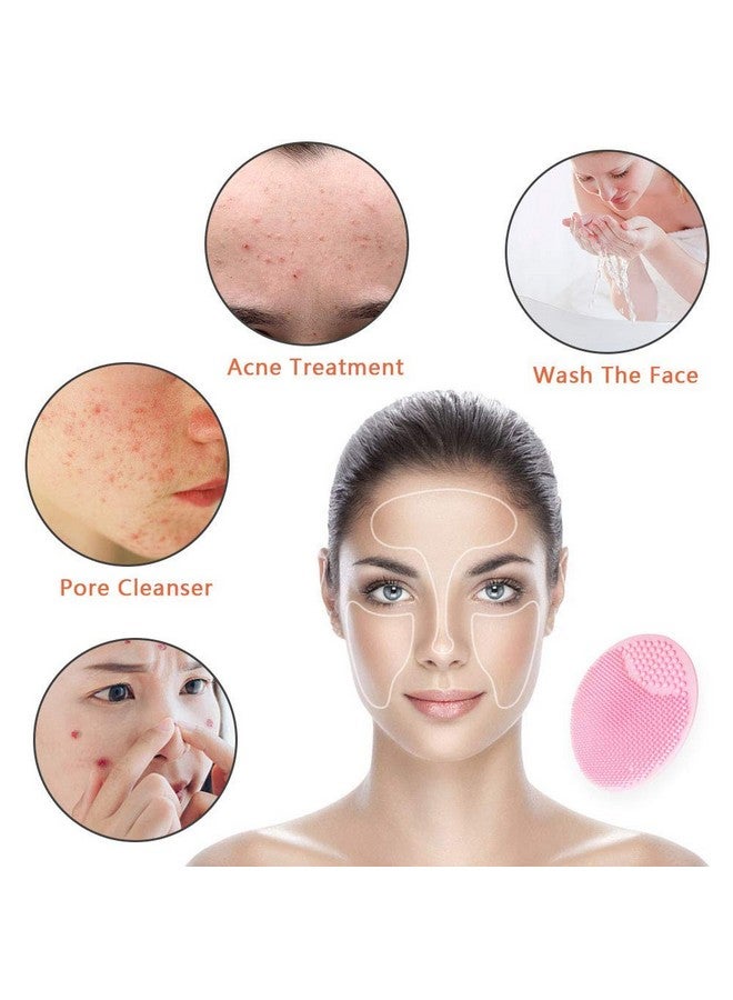 10Pcs Silicone Facial Cleansing Brush Super Soft Face Scrub Clean Brushacne Blackheads Removing Handheld Face Scrubber For Sensitivedelicatedry Skin