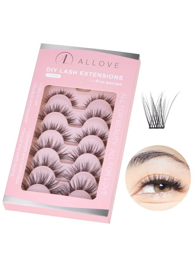 Lash Clusters Individual Lashes D Curl 7 Pairs Mixed Lightweight False Eyelashes Cluster Lashes Individual Lash Extensions For Selfapplication Diy At Homepre 4