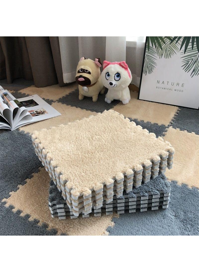 Foam Floor Mat Eva Plush Carpet Square Thickened Sports Game Mat Interlocking Carpet Plush Puzzle Soft Children'S Room Family Bedroom Living Room