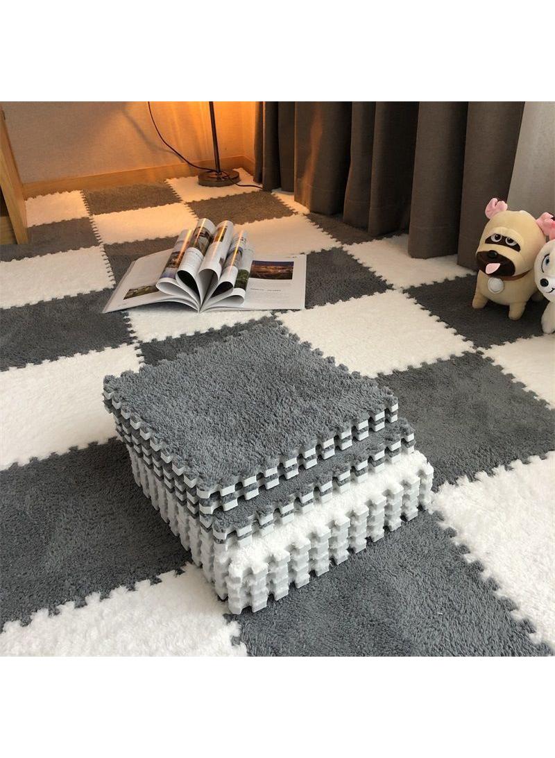 Foam Floor Mat Eva Plush Carpet Square Thickened Sports Game Mat Interlocking Carpet Plush Puzzle Soft Children'S Room Family Bedroom Living Room