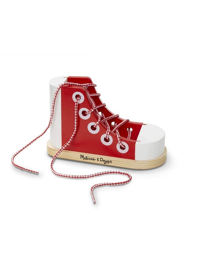 Deluxe Wood Lacing Sneaker (Learn To Tie A Shoe Educational Toy Encourages Independence)
