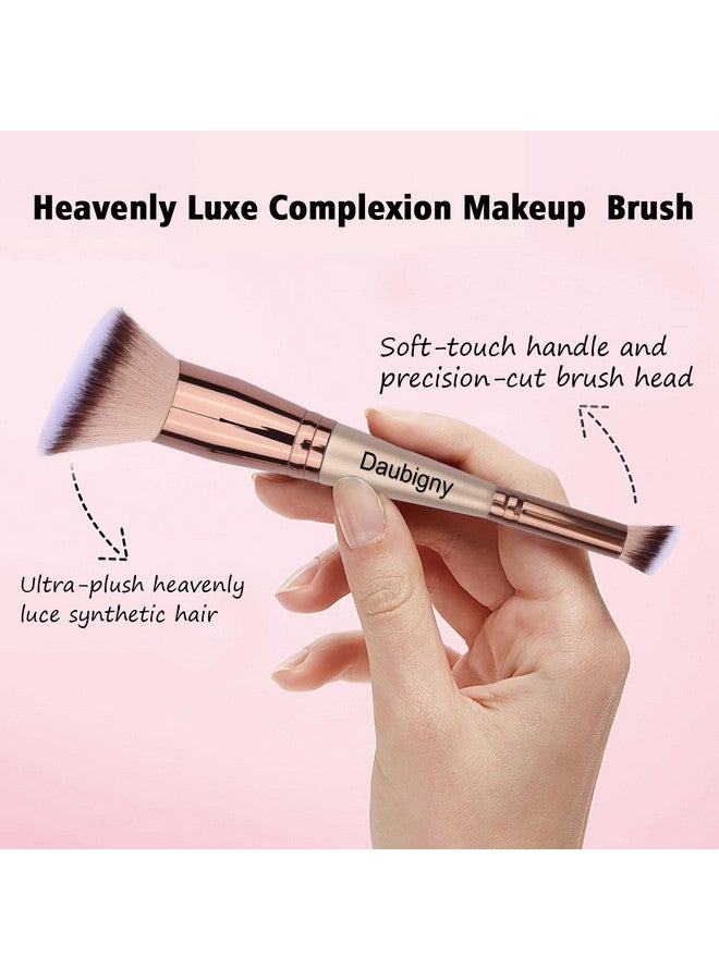 Makeup Brushes Dualended Angled Foundation Brush Concealer Brush Perfect For Any Look Premium Luxe Hair Rounded Taperd Flawless Brush Ideal For Liquidcreampowder Blending