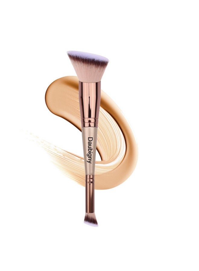 Makeup Brushes Dualended Angled Foundation Brush Concealer Brush Perfect For Any Look Premium Luxe Hair Rounded Taperd Flawless Brush Ideal For Liquidcreampowder Blending