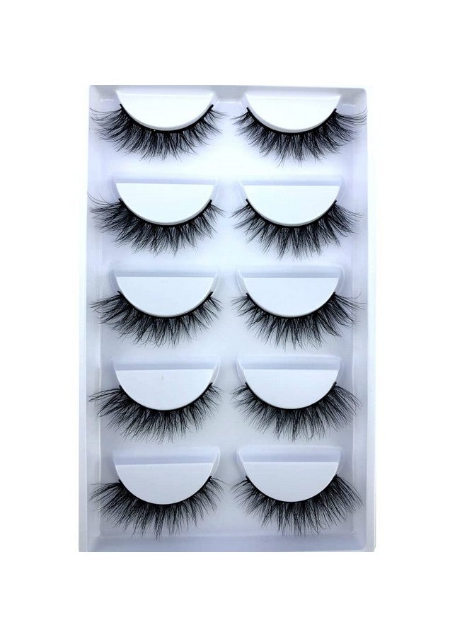 New Manga Lashes 5 Pairs Natural False Eyelashes Fake Lashes Long Makeup 3D Mink Eyelashes Extension Mink Eyelashes For Beauty… (Hx7)