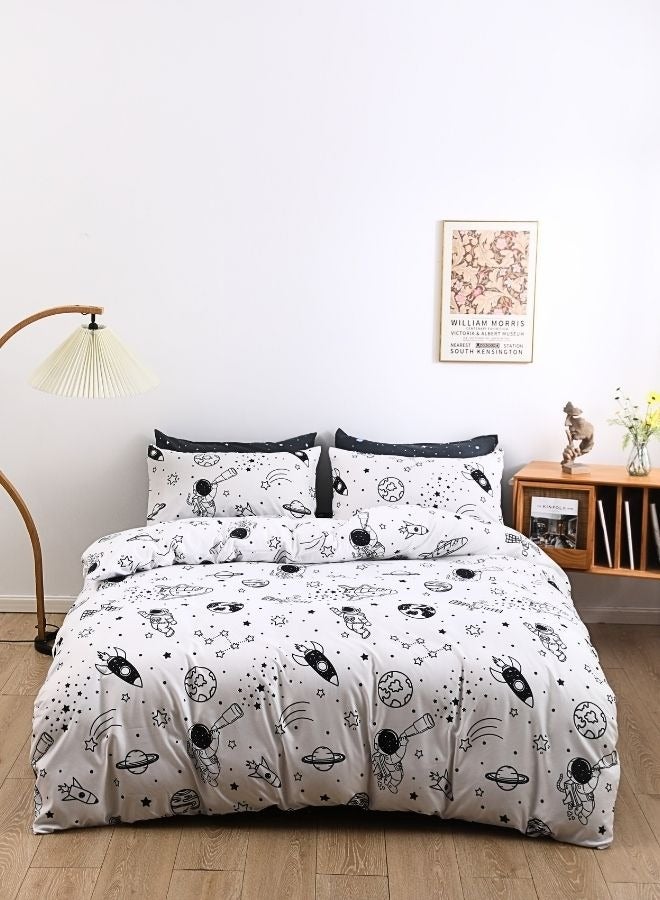 Single Size 4 Pcs Duvet Cover Set Bedding Set Without Filler