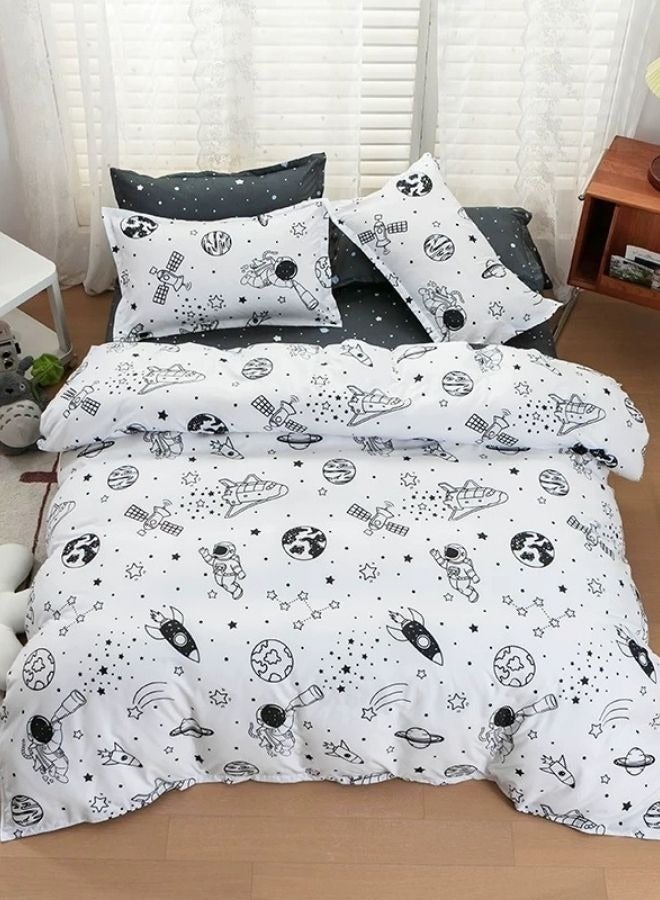 Single Size 4 Pcs Duvet Cover Set Bedding Set Without Filler