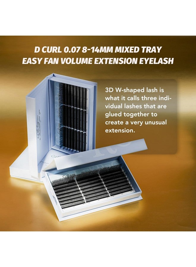 Eyelash Extension D Curl 0.07 814Mm Mixed Tray Easy Fan Volume Lashes Hybrid Lashes Volume Lash Extensions Self Fanning Eyelash Extensions