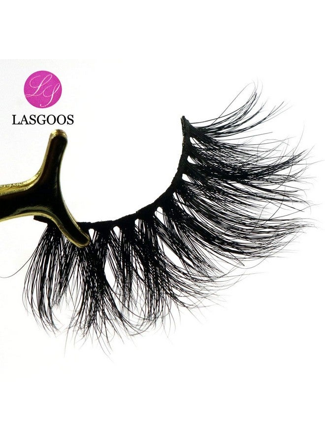 Mink Lashes 25Mm False Eyelashes Lasgoos Siberian Luxurious Soft Cross Thick Very Long Wedding Dram Party 5 Pairs Pack 3D Fake Eye Lashes (E875)