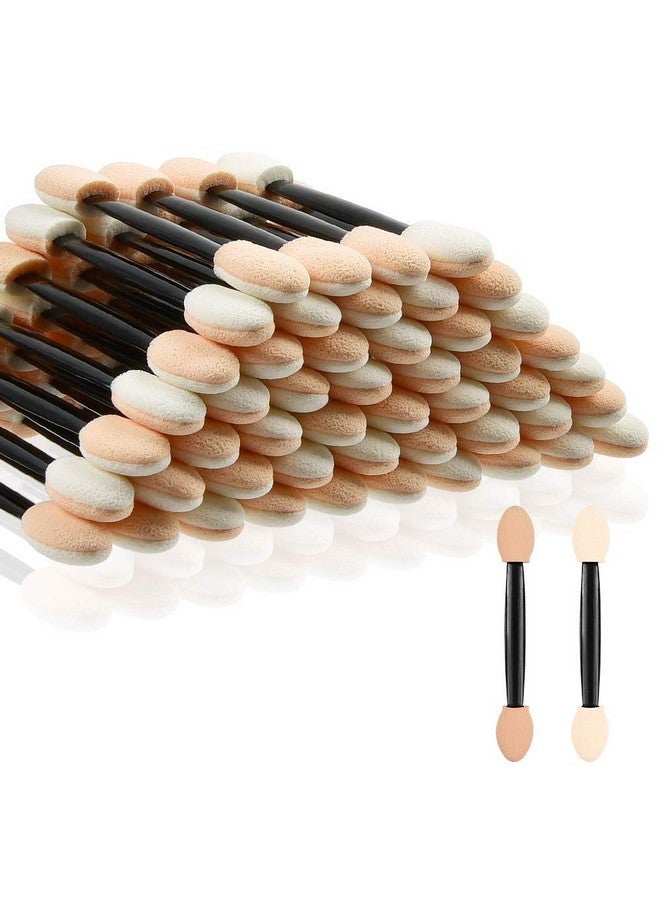 Eyeshadow Applicators50Pcs Eyeshadow Brush 2.4 Inch Eye Shadow Applicator Sticks Double Sidedmakeup Applicator For Women Girlsblack