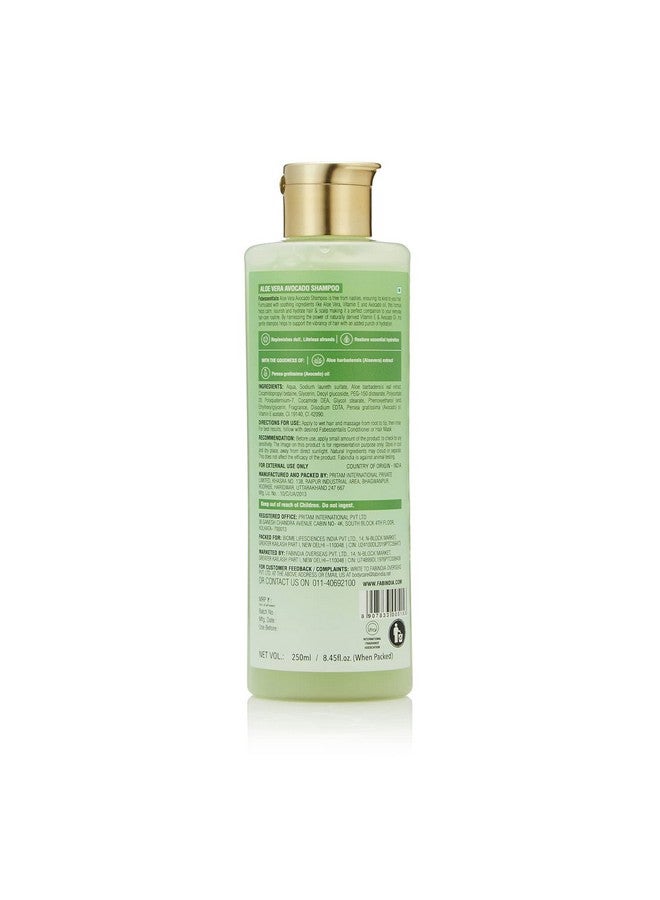 Aloe Vera Avocado Shampoo Enriched With Vitamin E Hydration Boosting & Frizz Control Ph 5.5 Replenishes Dull Lifeless Strands & Restores Hydration 250 Ml