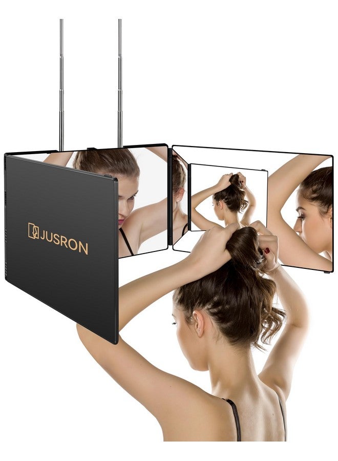 3 Way Mirror For Self Hair Cutting360 Trifold Barber Mirrors 3 Sided Makeup Mirror To See Back Of Headused For Hair Coloringbraidinggood Gifts For Men Women (Without Led)