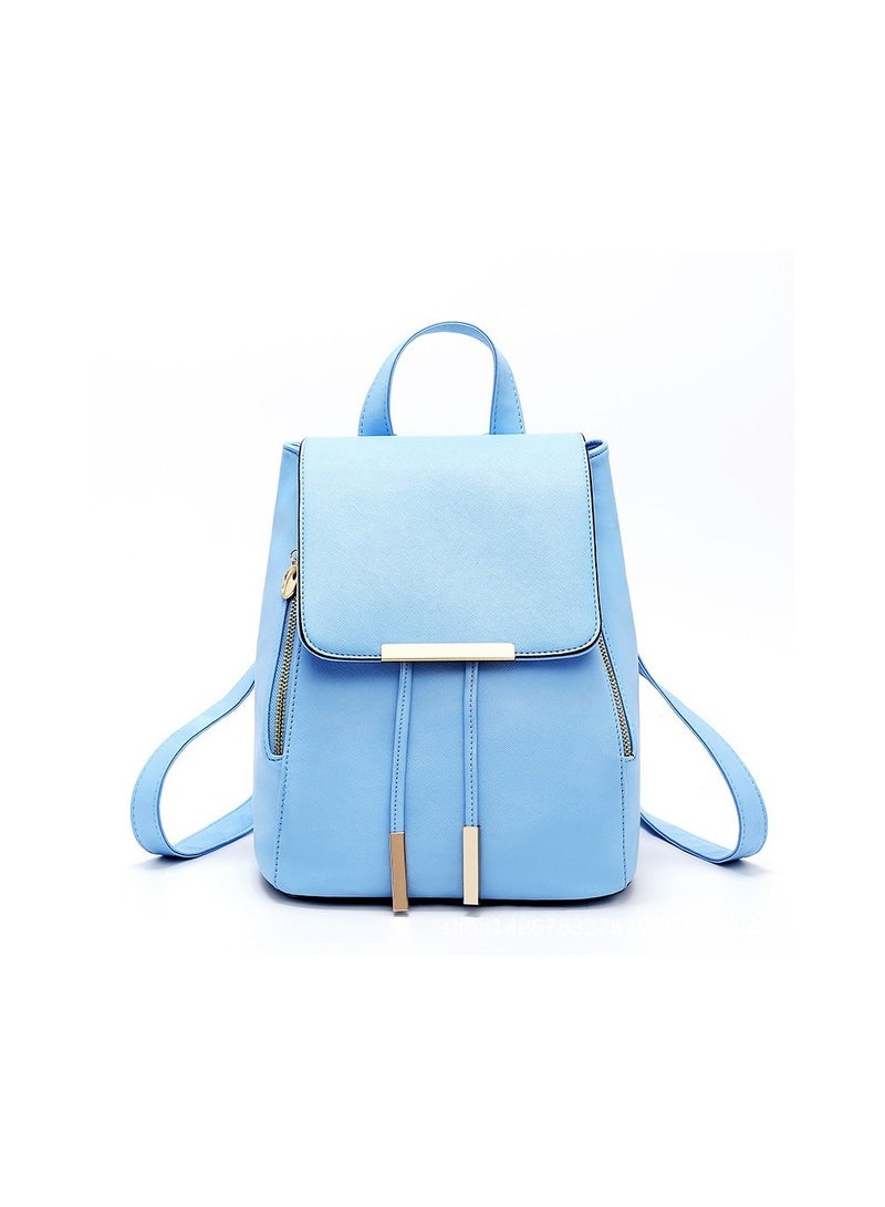 Faux Leather School Backpack
