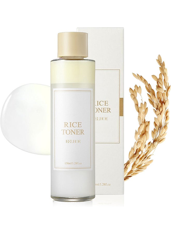 Rice Toner, 77.78% Rice Extract, Effectively Replenish Nutrients Improve Dryness Soften Cuticles Minimize Poreslighten Acne Scars Soothe And Repair Skin 150ML