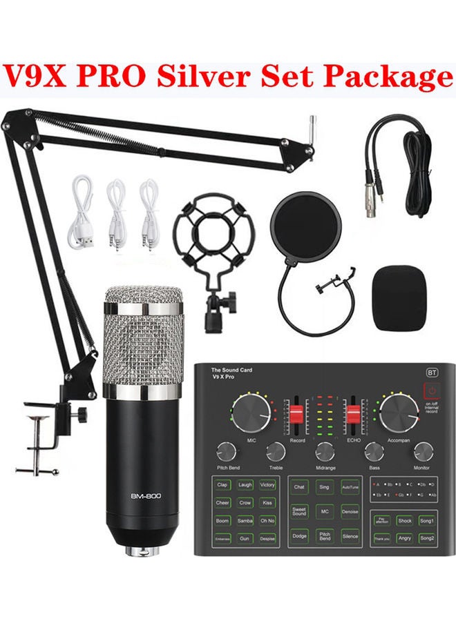 Studio Recording Professional Sound Card Microphone Set PSM-Mic08 Muticolour