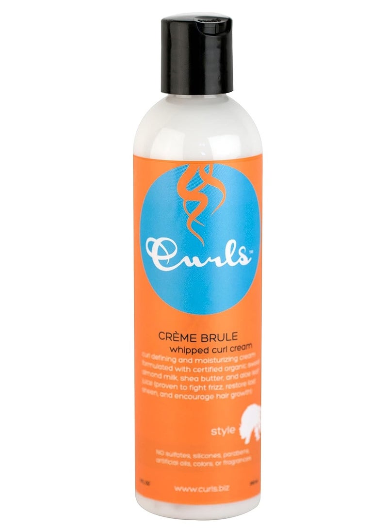 Curls Crème Brule Whipped Sculpting Cream - Dry, Wavy, Curly, and Textured Hair - Fights Frizz and Defines Refresh and Rehydrate, 8oz