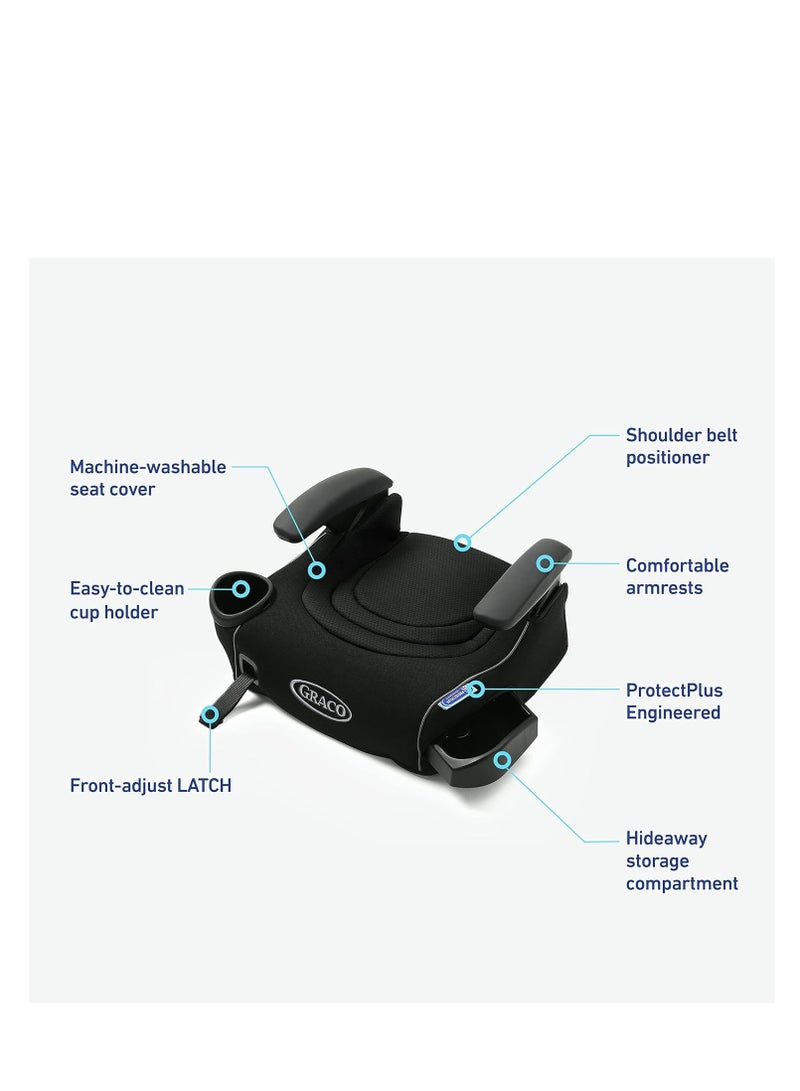 GracoÂ® TurboBoosterÂ® LX Backless Booster with Affix Latch | Backless Booster Seat for Big Kids Transitioning to Vehicle Seat Belt (Rio)