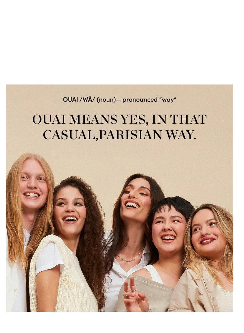 OUAI Fine conditioner this lightweight conditioner gives fine hair softness bounce and volume made with keratin and biotin free from parabens sulfates and phthalates 10 oz