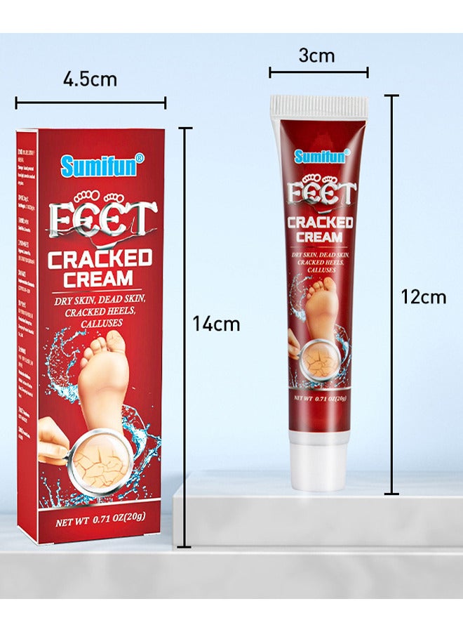 Foot Cracked Cream, Anti-Cracking Moisturizing Foot And Hand Cream Beauty, Intensive Foot Repair Cream, Skin Healing Ointment For Cracked Heels And Dry Feet 20G