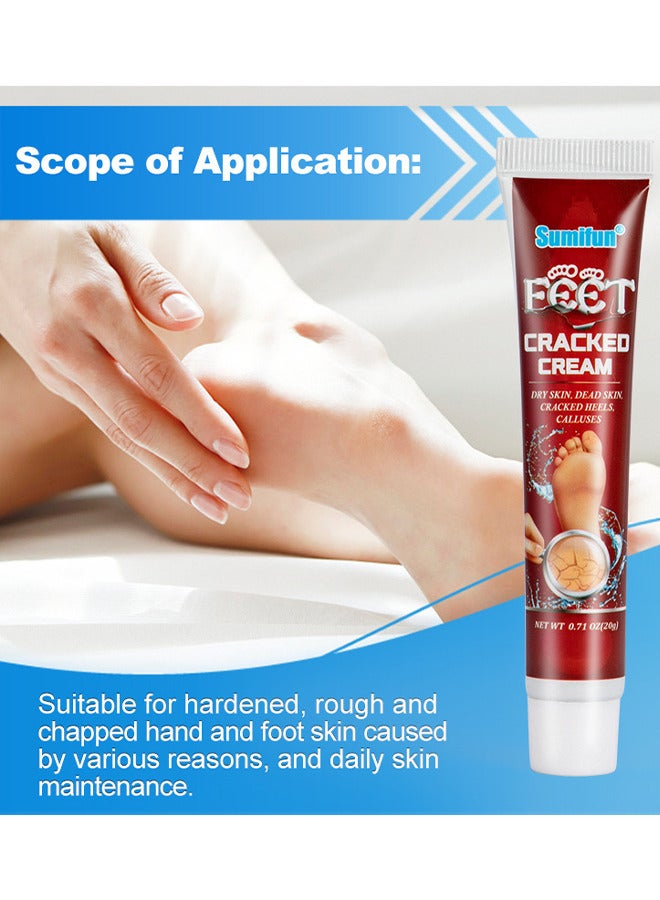 Foot Cracked Cream, Anti-Cracking Moisturizing Foot And Hand Cream Beauty, Intensive Foot Repair Cream, Skin Healing Ointment For Cracked Heels And Dry Feet 20G