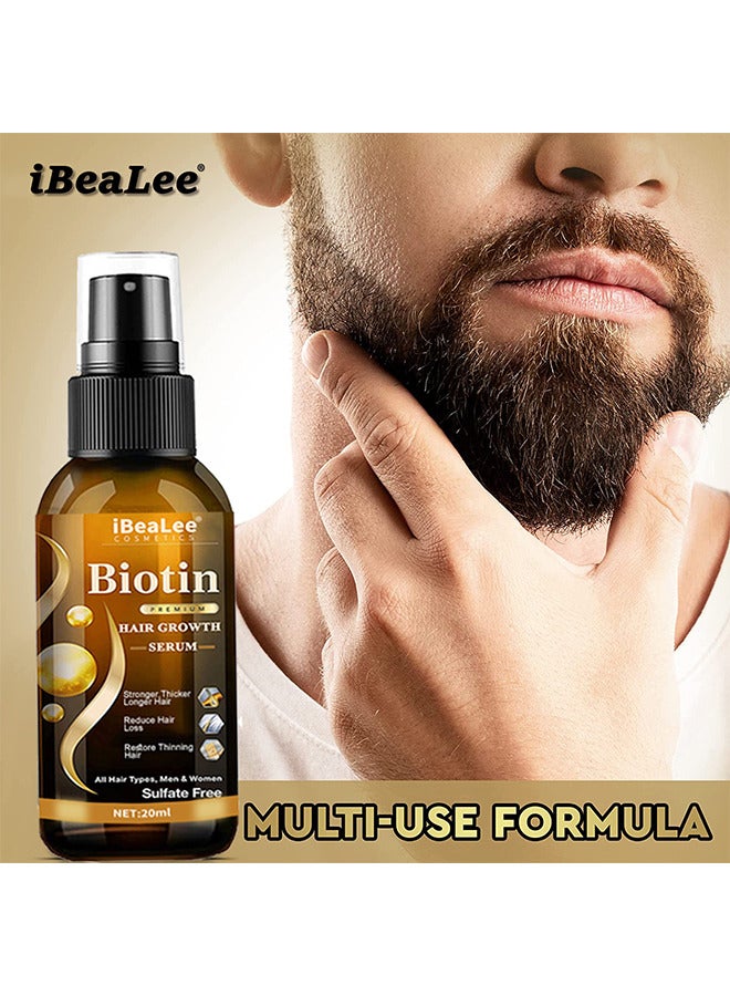 Biotin Hair Regrowth Serum Spray, Hair Essential Spray, Biotin Thickening Herbal Serum, Anti Hair Loss Serum For Hair Growth And Hair Loss, Hair Regrowth For Thicker Longer Fuller Hair