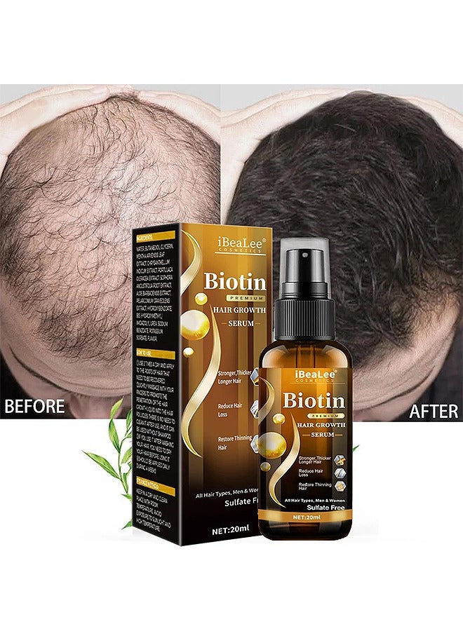 Biotin Hair Regrowth Serum Spray, Hair Essential Spray, Biotin Thickening Herbal Serum, Anti Hair Loss Serum For Hair Growth And Hair Loss, Hair Regrowth For Thicker Longer Fuller Hair
