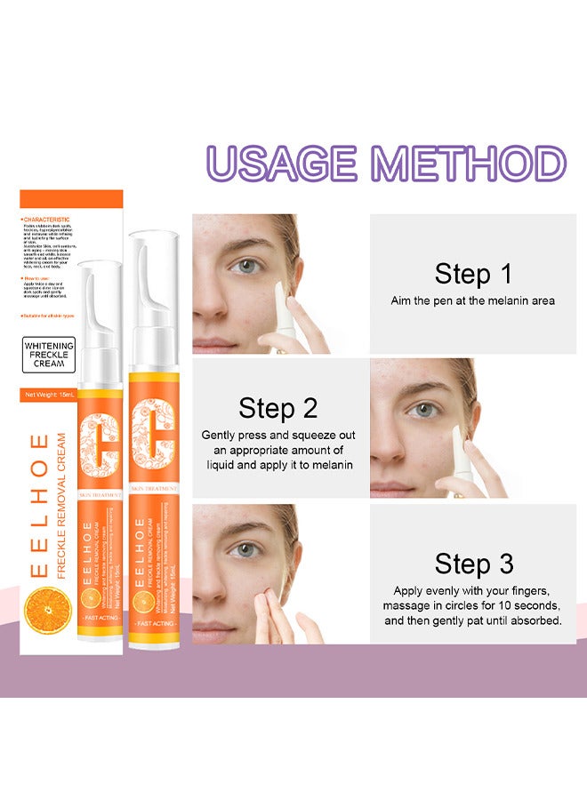 Whiteing Freckle Cream VC Brightening And Whitening Spot Removing Cream Spot Removing Pen Removing Stains And Dark Spots Pen Improving Skin Tone Brightening And Whitening Spot Removing Cream