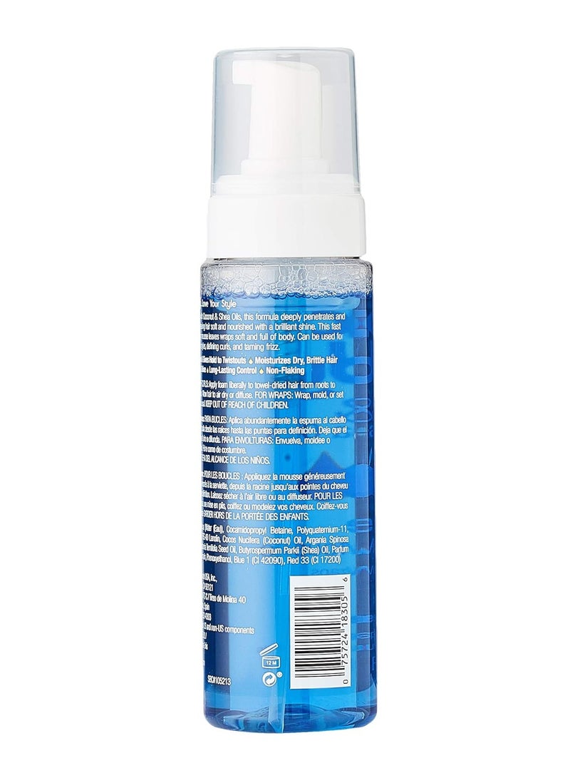 Lottabody Coconut Oil and Shea Wrap Me Foaming Curl Mousse , Creates Soft Wraps, Hair Mousse for Curly Hair, Defines Curls, Anti Frizz, 7 Fl Oz