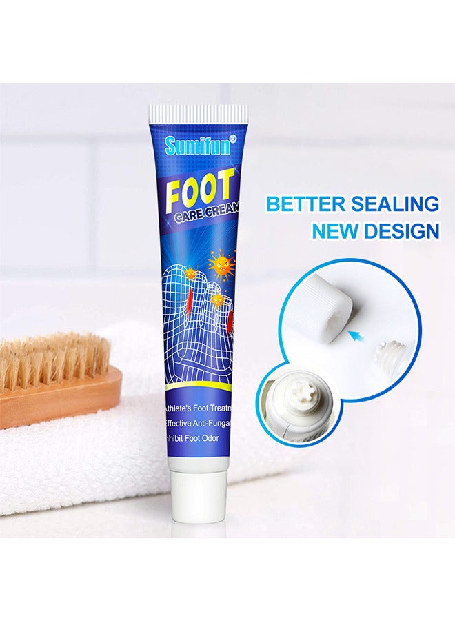 Dual Action Athletes' Foot Cream, Athlete's Foot Odor Foot Cream, Antifungal Cream, Antibacterial Cream For Athletes' Foot, Sterilization Treatment Anti-Infection Foot Care Repair 20G