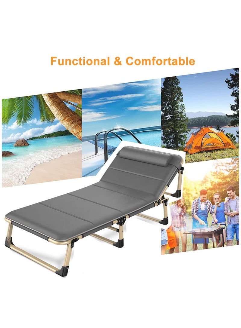 Thickened Folding Bed Single Bed Office Lunch Break Home Adult Simple Portable Escort Camp Bed Folding Bed Single Bed Office Recliner Nap Bed Folding Bed with Simple Portable Camp Bed