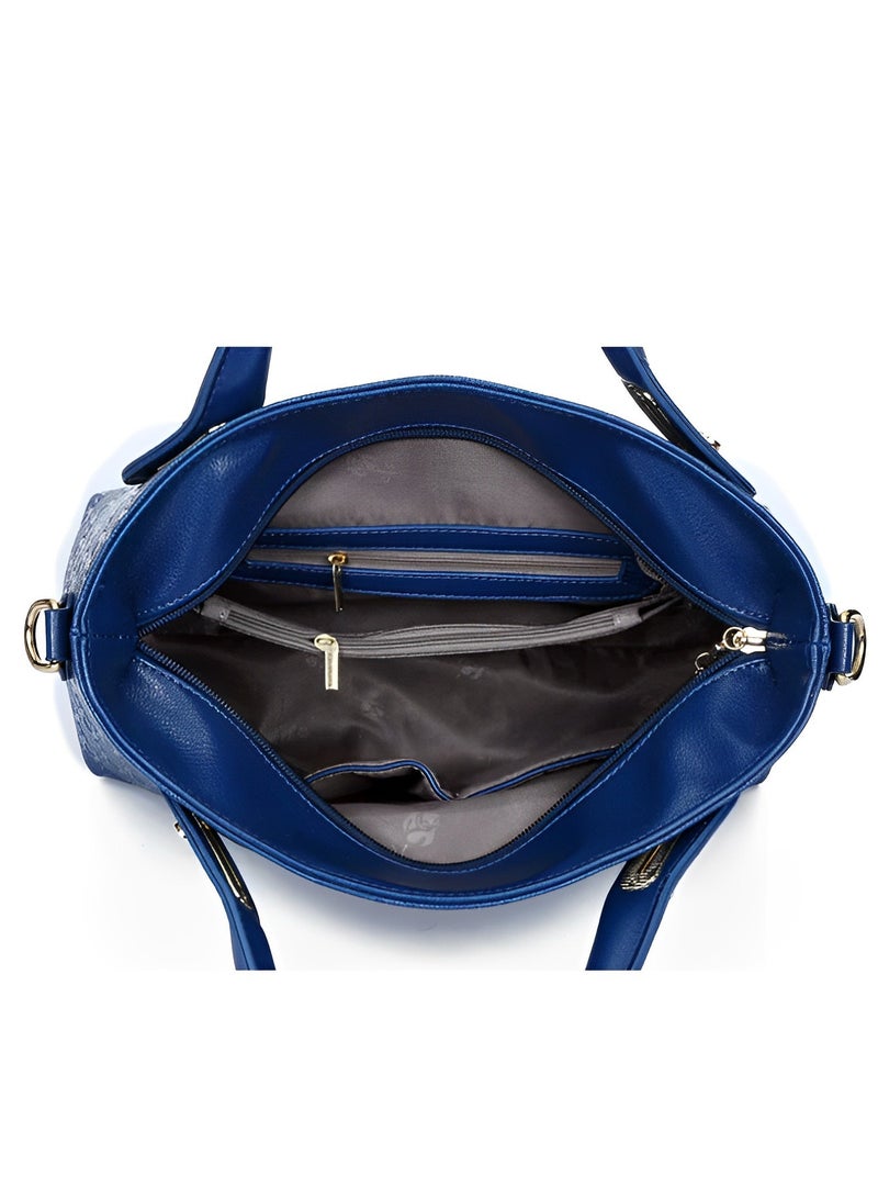 Women's 4 Pcs Handbags Set Top Handle Shoulder Crossbody Bag Handle Satchel Hobo Handbag Set Large Tote & Purse & Shoulder Bag & Card Holder Tote Bag