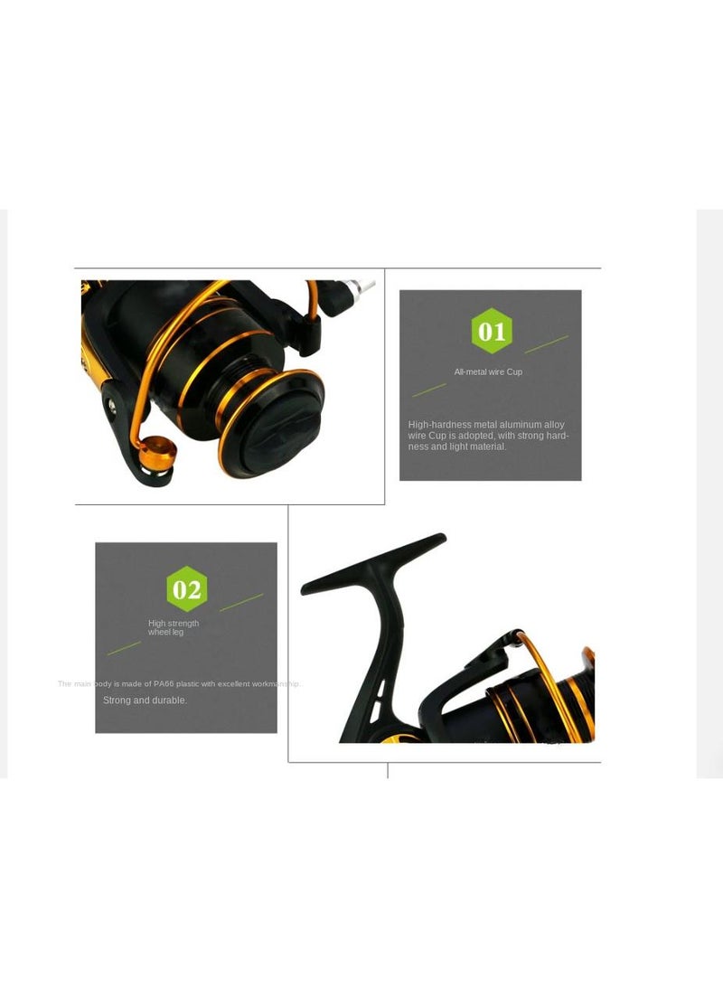 Suitable For Rock Pole, Raft Pole, Luya Pole, Sea Pole JX2000 Rocker Fishing Reel