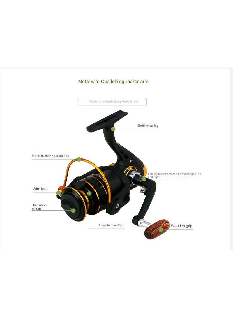 Suitable For Rock Pole, Raft Pole, Luya Pole, Sea Pole JX2000 Rocker Fishing Reel