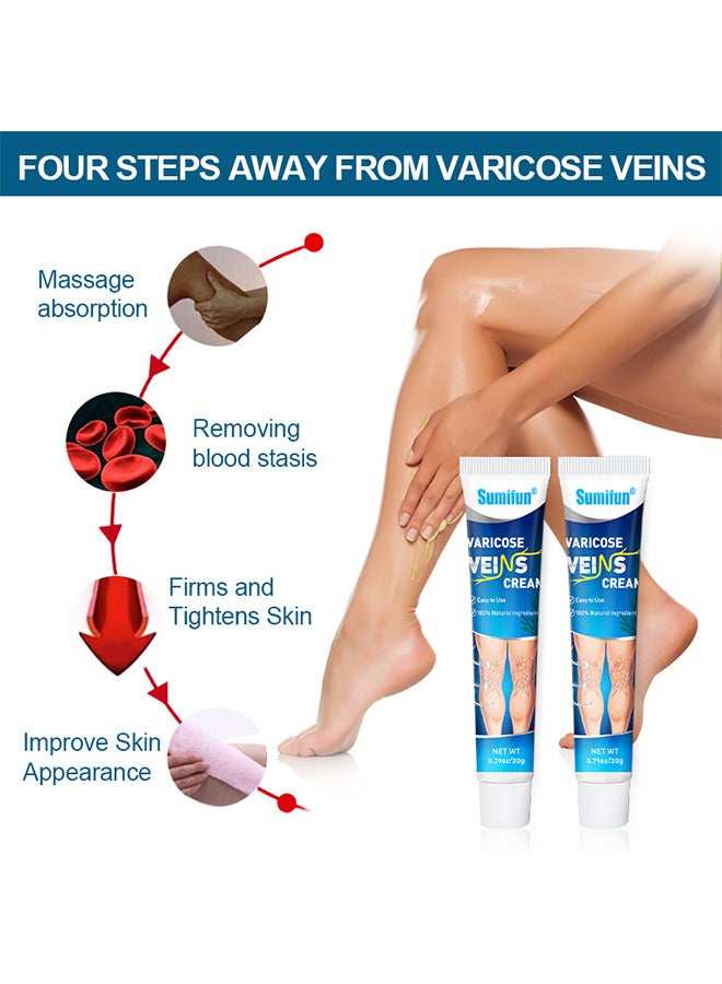 Varicose Vein Cream For Legs, Improves Blood Circulation, Reduces Spider Veins And Heaviness, Improve Blood Circulation, Tired And Heavy Legs, 20G