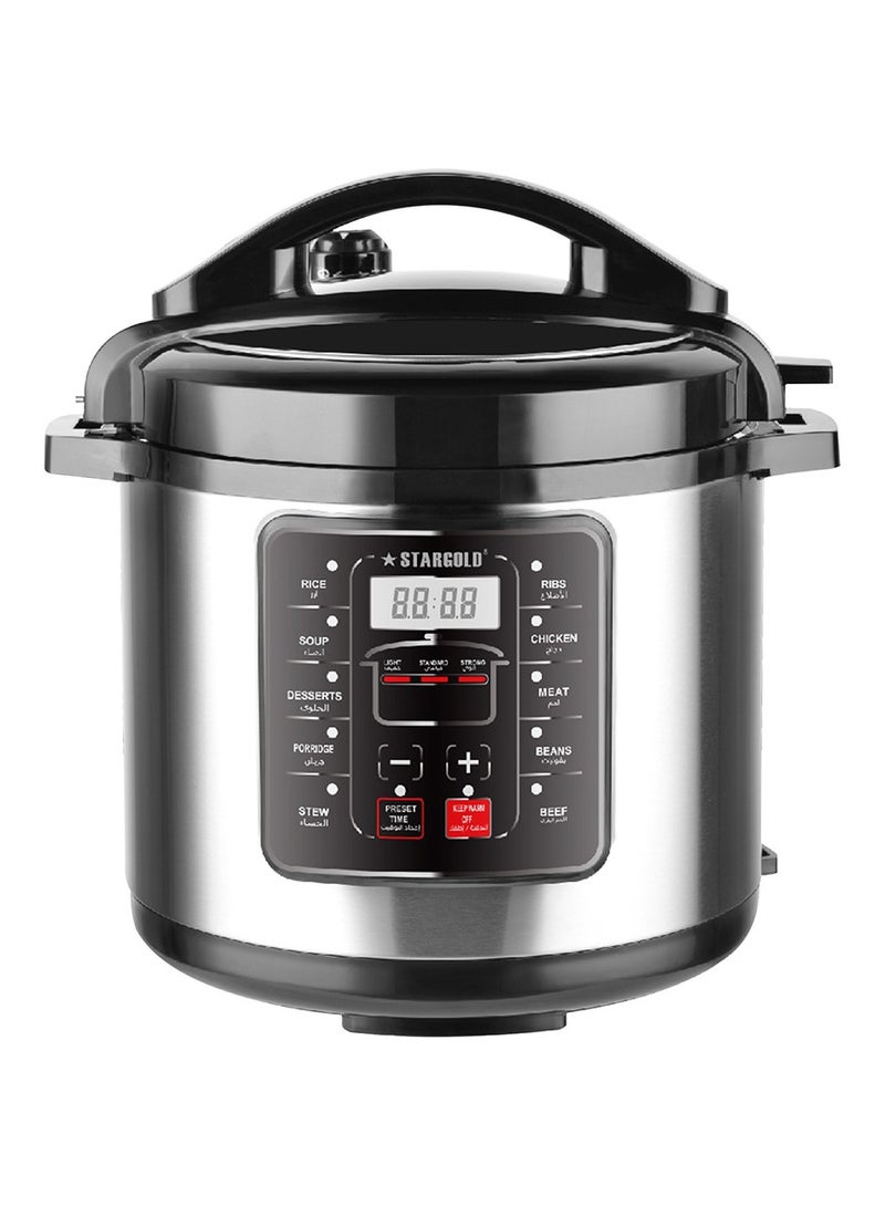 Electric Pressure Cooker Stainless Steel Body Touch Programmable 6L Capacity 1000 Watts