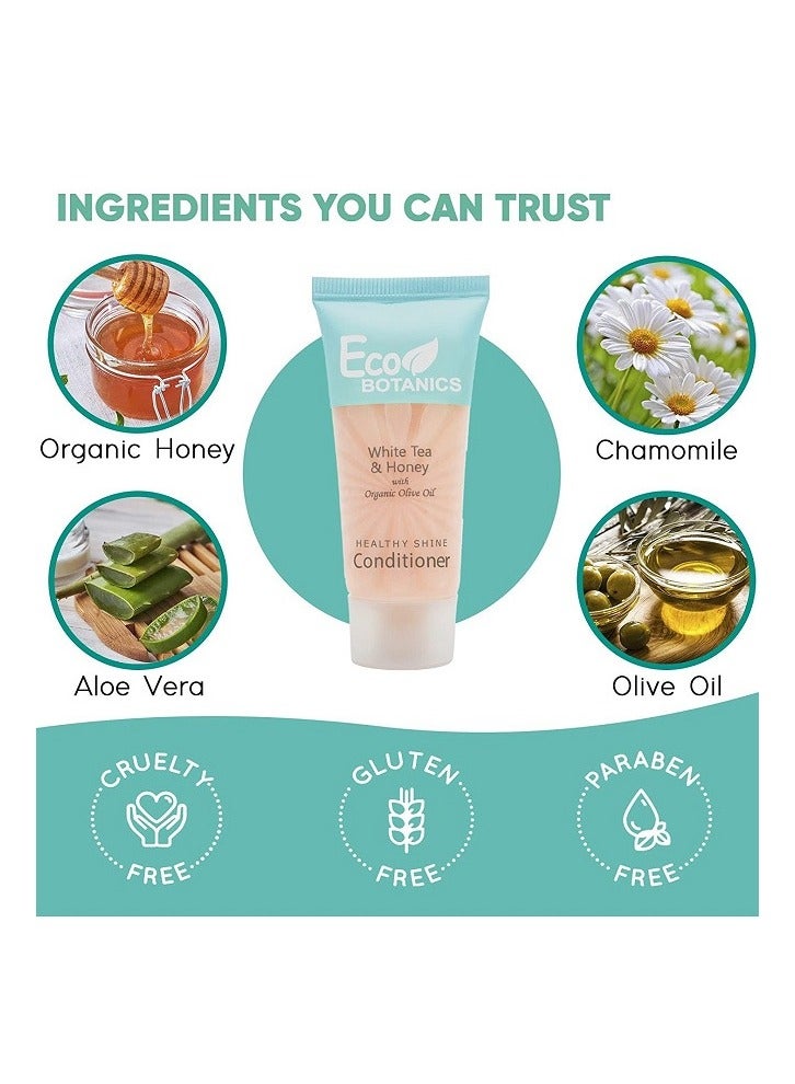 Bulk Set Pack of 125 Transparent Travel-Size Hotel Conditioner With White tea & Honey Extract 30ml