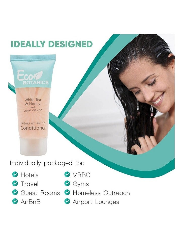 Bulk Set Pack of 75 Transparent Travel-Size Hotel Conditioner With White tea & Honey Extract 30ml