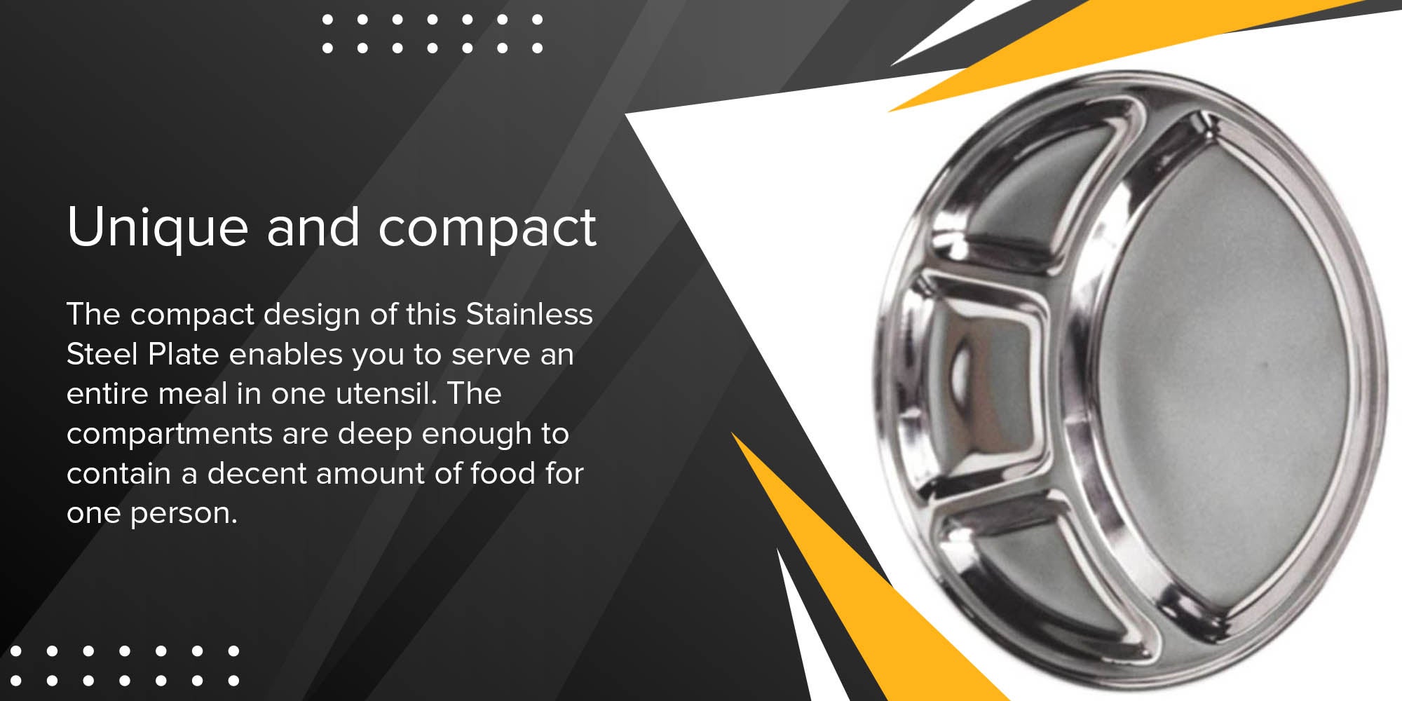 Stainless Steel Plate Silver 32.5cm