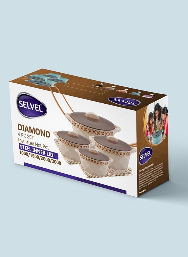 4-Piece Casserole Set Purple