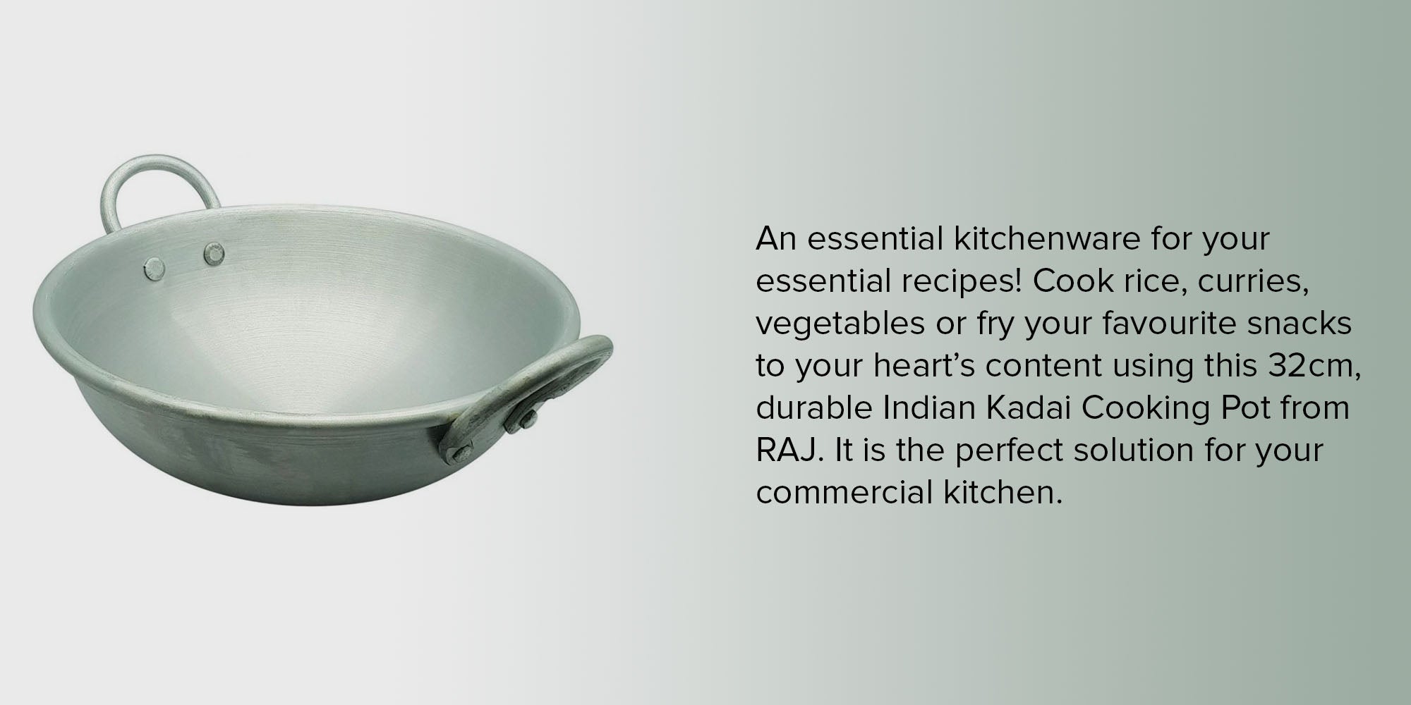 Indian Kadai Cooking Pot Silver