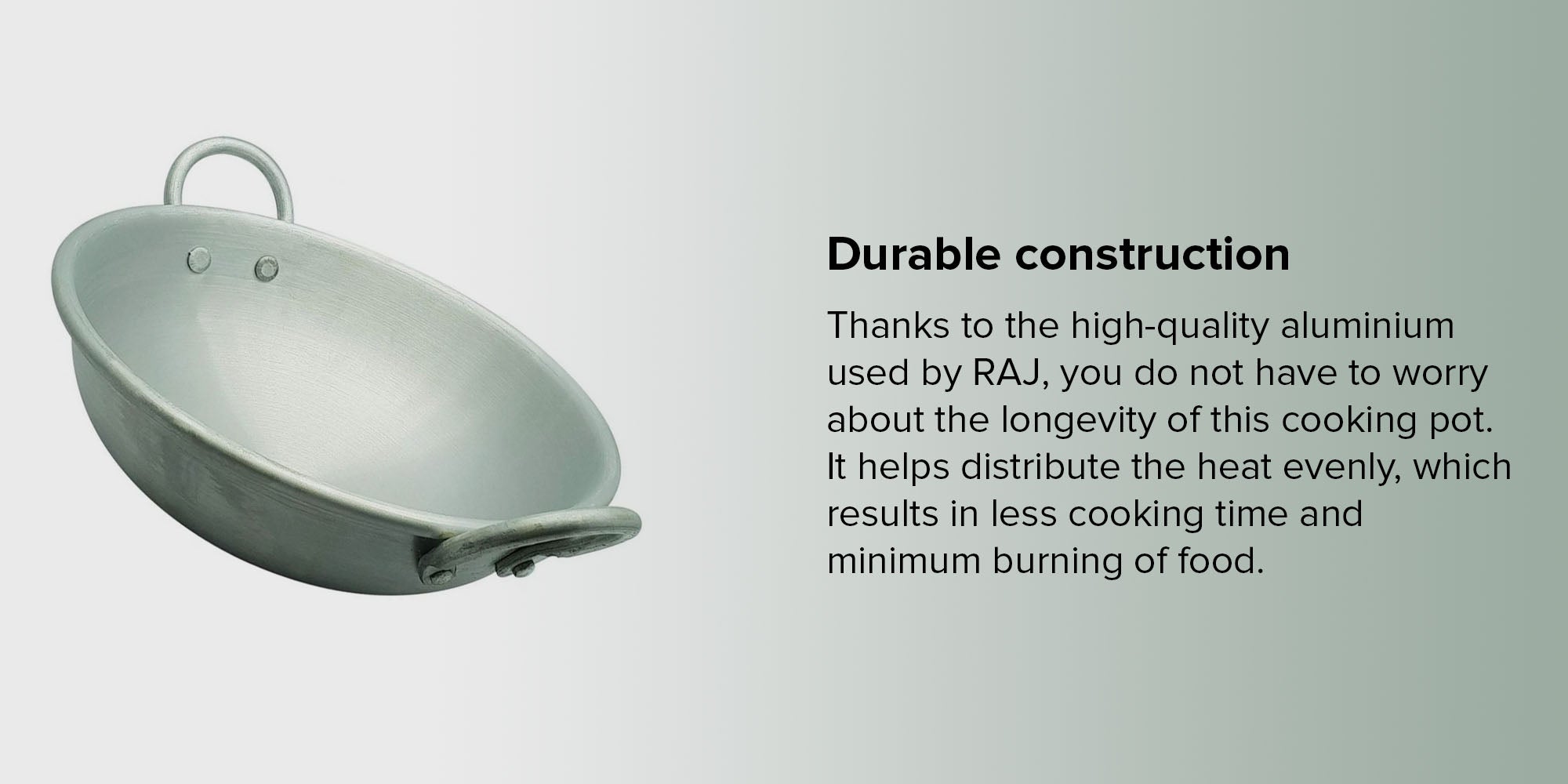 Indian Kadai Cooking Pot Silver