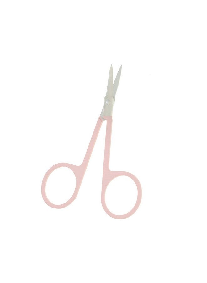 2Pcs Gold Silver Eyebrow Scissor Makeup Manicure Scissors Nails Cuticle Scissors Eyebrow Eyelashes Epilator Face Hair Removal Tools (Pink)