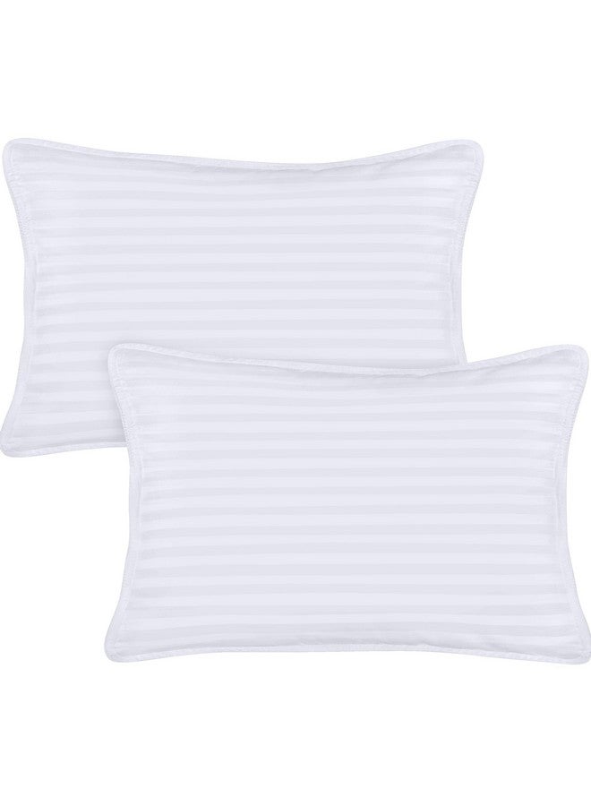 Toddler Pillow (White 2 Pack) 14X19 Small Pillow For Kids Soft And Breathable Cotton Blend Shell Polyester Filling Perfect For Toddler Bed And Travel