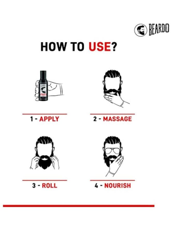 Hair Growth Oil With Mustache Growth Roll-On Multicolour 50ml