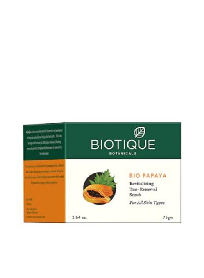 Bio Fruit Whitening And Depigmentation Face Pack 75G|Bio Papaya Revitalizing Tan Removal Scrub 75 G|Set Of 2 Items